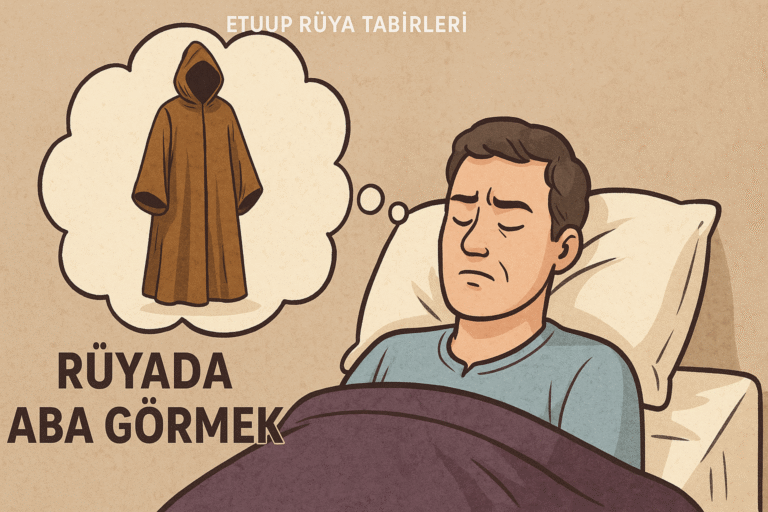 Rüyada aba görmeyi sembolize eden bir görsel; sade bir aba ve loş bir arka plan, manevi yükler ve rahatlama temalarını yansıtıyor.