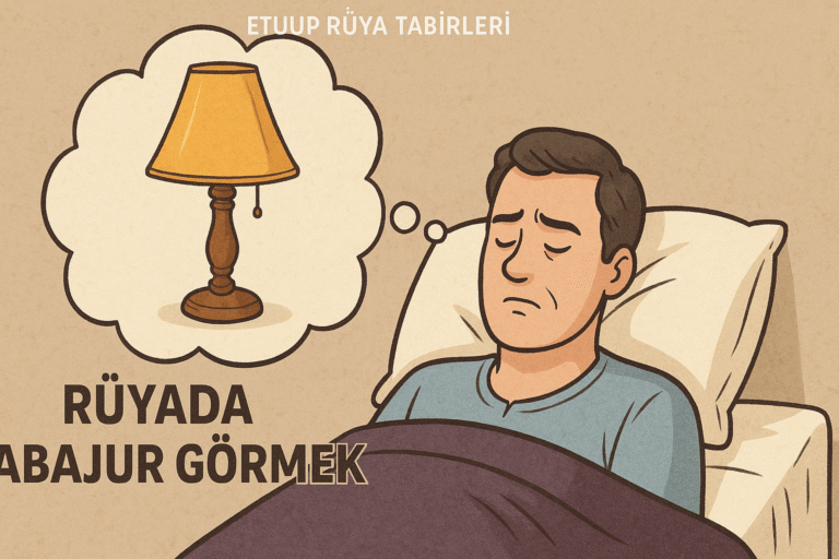 Rüyada Abajur Görmek! Rüyasında abajur gören adamın içsel aydınlanmayı simgeleyen görüntüsü
